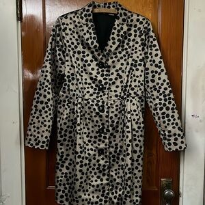Spiegal dress jacket 10 tan black animal spot M pleated skirt suit jacket lined